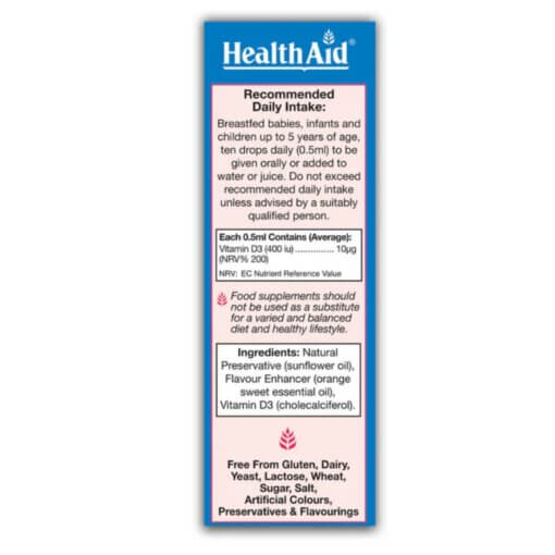 HealthAid® Babyvit®- D Drops 400iu 50ml - Image 2