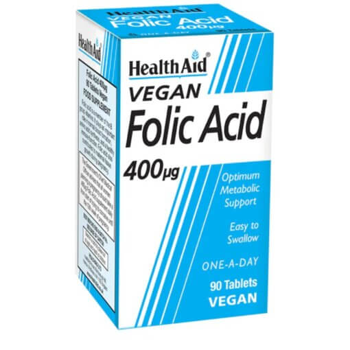 HealthAid Folic Acid 400μg tablets (90)