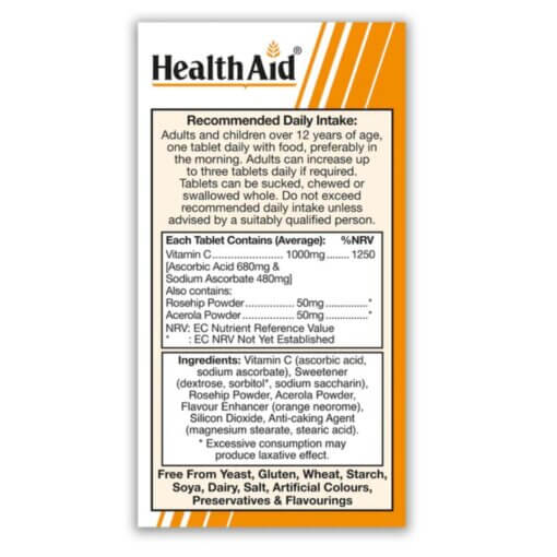 HealthAid® Vitamin C 1000mg  Prolonged Release Tablets (30) - Image 2