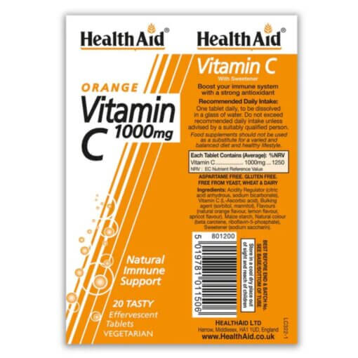 HealthAid® Vitamin C 1000mg Effervescent (20) - Image 4